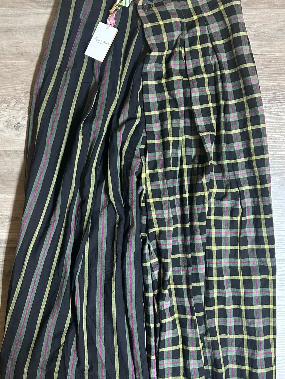 NWT RUJUTA SHETH FRIDA PANTS | STRIKE CHEX X STRIKE STRIPE